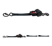 2 Pcs Retractable Ratchet Tie Down Straps with S-Hooks and Soft Loops, Self Retracting Heavy Duty Straps for Cargo Truck Motorcycle Container Securing