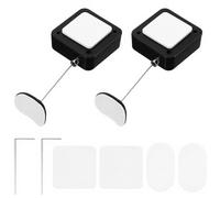 2 Pcs Retractable Remote Control Tether Locks with Adjustable Locking Leash Length Clasp, 6.6Ft/2M Remotes Control Security Lock for TV DVD Gaming Controller, Never Lose Your Remote Again