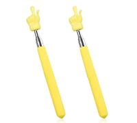 2 Pcs Retractable Teacher Pointer Finger, Telescopic Hand Pointer Teacher Pointers for Classroom, Extendable Pointer Finger Pointer Stick Elementary School Kindergarten Teacher Supplies (Yellow)