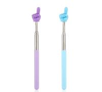 2 Pcs Retractable Teacher Pointer Stick, Telescopic Finger Pointer Durable Extendable Hand Pointer for Classroom, Whiteboard & Presentations - Flexible Teacher Aids, Perfect for Educators & Presenters