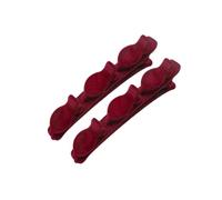 2 Pcs Retro Braided Hair Clips Flocking Barrettes Easy To Use Double Layer For Women Girls Double Layer Clip Flocking Braided For Daily Work Party