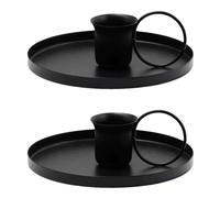 2 Pcs Retro Iron Candle Holders, Metal Taper Candlestick Holders for Halloween, Christmas, Weddings, Parties, and Home Decor