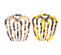 2 Pcs Retro Seven Tooth Side Comb for Brides and Hair Styling | Acetic Acid Sheet Finish, Fashionable Elegant Chic Look, Organizing and Decorating Hair for Special Occasions