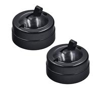 2 Pcs Retro Single-Control Switchs Black Round Light Switchs Old-Fashioned Toggle Switchs for Home Office Hotel