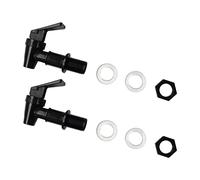 2 Pcs Reusable Cooler Faucet, Spigot Spout Beverage Lever Pour Dispenser Valve, BPA Free Plastic Water Tap (Black)