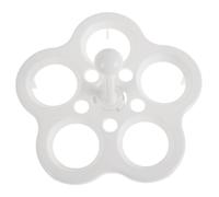 2 Pcs Reusable Egg Steaming Rack Stand, 5-grid White Holder | Multi-hole Slots, Easy Removal, Efficient Boiling, for Kitchen Breakfast Cooking and Meal Prep