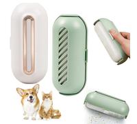 2 Pcs Reusable Lint Roller, Washable Pet Hair Remover, Silicone Sticky Roller Portable Lint Roller Sticky Gel Lint Rollers Ball Animal Fur Removal Tool for Clothes, Home (White Gold & Light Green)