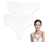 2 PCS Reusable Silicone Chest Wrinkle Pads, T-Shape Overnight Anti-Crease Patches for Smoothing Lines, Washable Travel-Friendly Skin Care