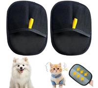 2 Pcs Reusable Static Removal Gloves Pet Hair, Cat Grooming Double Sided Grooming Glove for Pets, Furmingle Double Sided Glove for Dog and Cat Pet Grooming Gloves for Clothes, Sofas, Deshedding