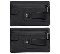 2 Pcs RFID Money Belt, Hidden Clip Stash Pouch, Anti-Theft Ultra-Thin Travel Wallet with Zipper and Credit Card Slots, Secret Pocket for Outdoor Travel