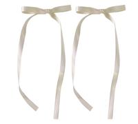 2 Pcs Ribbon Bow Elegant 2000s Side Clip Bow Hair Clip Sweet Girls Fairy Bow Long Bowknot Balletcore