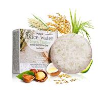 2 PCS Rice Water Shampoo Soap, Anti Dandruff Shampoo Bar, Rice Water Shampoo Bar for Hair Growth, Natural Shampoo Soap Cleanse Moisturize Nourish Strengthen, Shampoo For Greasy Hair (2)