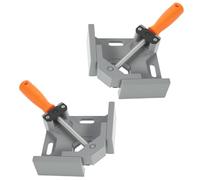 2 Pcs Right Angle Clamp, 90 Degree Corner Clamps for Woodwork, Single Handle Aluminium Alloy Vice with Adjustable Swing Jaw, Woodworking Clamps for DIY Woodworking Welding