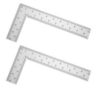2 PCS Right Angle Rulers L Shaped Steel Ruler, 5cm by 10cm Metal Rulers 90 Degree Angle Framing Square Ruler for Carpenters Engineers Architects Framing Measuring Tools