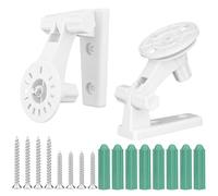 2 Pcs Ring Mounting Bracket, Ring Camera Mounts for Outside Angle, Indoor Camera Monitoring Bracket Plastic Wall Mount CCTV Stand 110mm Height for Home Surveillance System Mounting, White