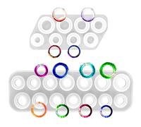 2 Pcs Ring Silicone Molds for Resin, JiaLe Ring Jewelry Casting Silicone Moulds for Making DIY Rings, Earrings, Pendants and Crafts