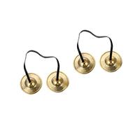 2 Pcs Ring The Bell Chimes Instrument Hand Meditation Yoga Bell Religious Bell Buddhist Lucky Bell Cymbal Bell for Religious Ceremony Yoga Cymbal Cymbals Bell Nepal Manual Copper