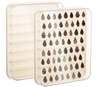 2 Pcs Rock Display Case, Arrowhead And Knife Display Box, Wall Mounted Native American Rock Organizer, Transparent Cover