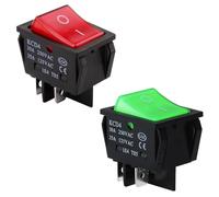 2 PCS Rocker Switch 4-Pin, Power Switch Button Replacement | Turn On/Off Button, 30A, AC 250V, for Numatic 'Henry' Hoover Hetty James George Rocker Style Vacuum Cleaner