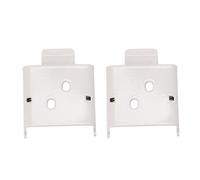 2 Pcs Roller Shade Hardware Brackets for Outside Mounted Blinds, Vertical Blinds, Deer Blinds, Mini Blinds, White Aluminum Cordless Bracket