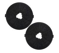 2 Pcs Round Carbon Charcoal Filter for Cooker Hoods, Recirculating Replacement Extractor Vent Fan for kitchen 135mm*135mm*18mm