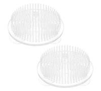 2 Pcs Round Clear Flower Frog, Flower Frogs for Arrangements with Suction Cups, Reusable Floral Pin Frogs, Secure Stem Arrangements, for Weddings, Home Decor, and Ikebana Art (7cm x 2.2cm)