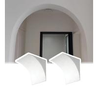 2 PCS Round Doorway Arch Trim Molding, Decorative DIY Interior Door Arch Kit, Semicircular Foam Archway Mold, Universal Paintable Arch Corner Kit(39x39x39cm (15.4x15.4x15.4))