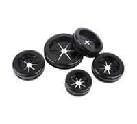 2 Pcs Round Double-Sided Rubber Protective Hole Ring Grommet 70 80MM for Wiring, Car Firewall Plug, Metal Electrical Box Cable Protection, Black(70mm)