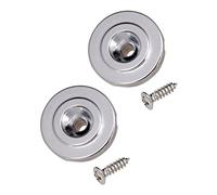 2 Pcs Round Style String Tree String Retainer for Electric Bass Silvery