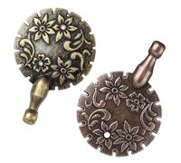 2 Pcs Round Yarn Cutter Pendants, Portable Thread Cutter in Retro Copper Style, Metal Pendant for DIY Sewing Tools, Compact Thread Cutting Accessories for Knitting, Crochet, and Craft Projects