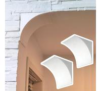 2 PCS Rounded Doorway Arch Kit, Foam DIY Arch Trim Molding, Decorative Arch Way Mold for Door Frame, Half-Circle White Arch Moulding for Home Corridor(24x34x34cm (9.4x13.4x13.4))