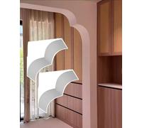 2 PCS Rounded Doorway Arch Kit Foam, Paintable Door Arch Kit Precurved Trim for Living Room, Decoration Half Circle Top Molding for Decor Home(18x30x30cm/7.1x11.8x11.8)