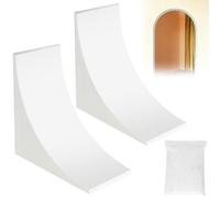 2 Pcs Rounded Doorway Arch Kit with Plaster Powder, 9"x9"x5" Gypsum Round Arch Kit for DIY Interior Doorways, Pre-Curved Drywall Half Circle Arch Molding to Add Rounded Corners for Home Decoration