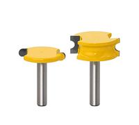 2 PCS Router Bit T type Milling Cutter Tongue and Groove Set Shape Wood Edge Trimmer Engraver Accessory for Woodworking