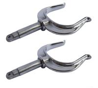 2 Pcs Rowlocks Made of 316 Stainless Steel with Locking Mechanism for Row Boat and For Marine Dinghy Side Mount