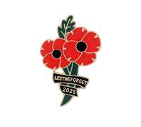2 PCS Royal British Legion Shop, Pin Badge, Lest We Forget, Badge for Remembrance Events, Historical Commemorative Gift for Veterans and Soldiers