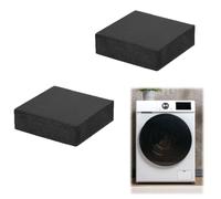 2 Pcs Rubber Anti Vibration Pads Hard Pad, 10mm Thickness Non Slip Rubber Blocks, 50mm Square Vibration Isolation Mats, Anti Skid Anti Noise for HVAC, Compressor, Air Conditioner