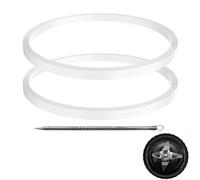 2 Pcs Rubber Gaskets Seal O-Ring Replacement Compatible with Ninja 700W Slim Blender QB3001UKS BL660 BL740 BL770 BL780 BL810, for Ninja Blender Gaskets Rubber Ring Seal Replacement Parts