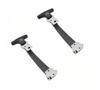 2 Pcs Rubber T-Handle Draw Latch, 5# Rubber Flexible 304 Stainless Steel Bonnet Catch, Heavy Duty Tension Fastener for Agricultural Machinery, Golf Buggy, Toolbox & Cool Box