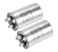2 Pcs Run Capacitor CBB65, Oval Run Start Capacitor with Terminal Great for HVAC, Air Conditioners, Heat Pumps Control circuit