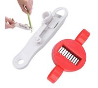 2 PCS Runner Bean Slicer and Stringer Set,Runner Bean Slicer and Stringer UK,Stainless Steel Shredder Knife for Daily Vegetable Preparation,Mini Vegetable Gadget for Fast Bean Cutting