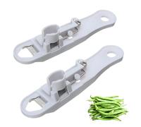 2 Pcs Runner Bean Slicer, Lightweight Bean Cutter for Daily Vegetable Preparation, Dual Stainless Steel Blades Kitchen Tool, Ergonomic Handle Design