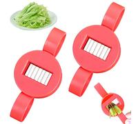 2 Pcs Runner Bean Slicer, Mini Stainless Steel Bean Slicer and Stringer UK, Green Bean Cutter Sharp and Efficient Kitchen Slicing Tool for Runner, Green Beans