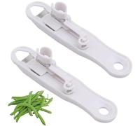2 Pcs Runner Bean Slicer, Stringer-Green Bean Slicer, Slicer Hand-Held Multi-Functional French Style Green Bean Stringer Bean Cutter and Slicer-Essential Kitchen Accessories for Restaurant