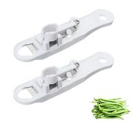 2 Pcs Runner Bean Slicer Stringer Vegetable Runner Cutter Dual Stainless Steel Blades, Lightweight Bean Cutters for French Style Green Beans Home Restaurants