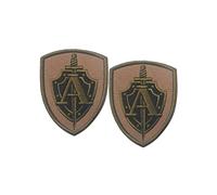 2 PCS Russian Special Forces Alpha Patches Russia Embroidered Tactical Morale Patches Hook and Loop(Alpha 01)