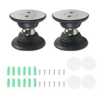 2 Pcs RV Magnetic Door Holders, Magnetic Doorstop Anti-Collision Protection Door Stop Catch with Screws & Adhesive for RV Camper Trailer, Black