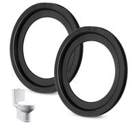 2 PCS RV Toilet Cistern Seal, Black Rubber Toilet Flush Seal Kit, Replacement Standard Flush Valve Seal for Leaking Toilet Repair
