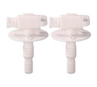 2 Pcs RV Water Tank Drain Valves(Fit 3/4" or 1/2" Vinyl Tubing), Camper Fresh Water Tank Drain Valve Replacement for Campers Travel Trailers, Part Accessories Compatible with Camco 22223(White)