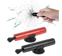 2 Pcs Safe Hammer for Car Windows with 2 Holders, 2-in-1 Portable Compact Rescue Stick for Cars with Seat Belt Cutter, Car Window Breaker Lightweight Auto Rescue Tool for Breaking Car Window Glass